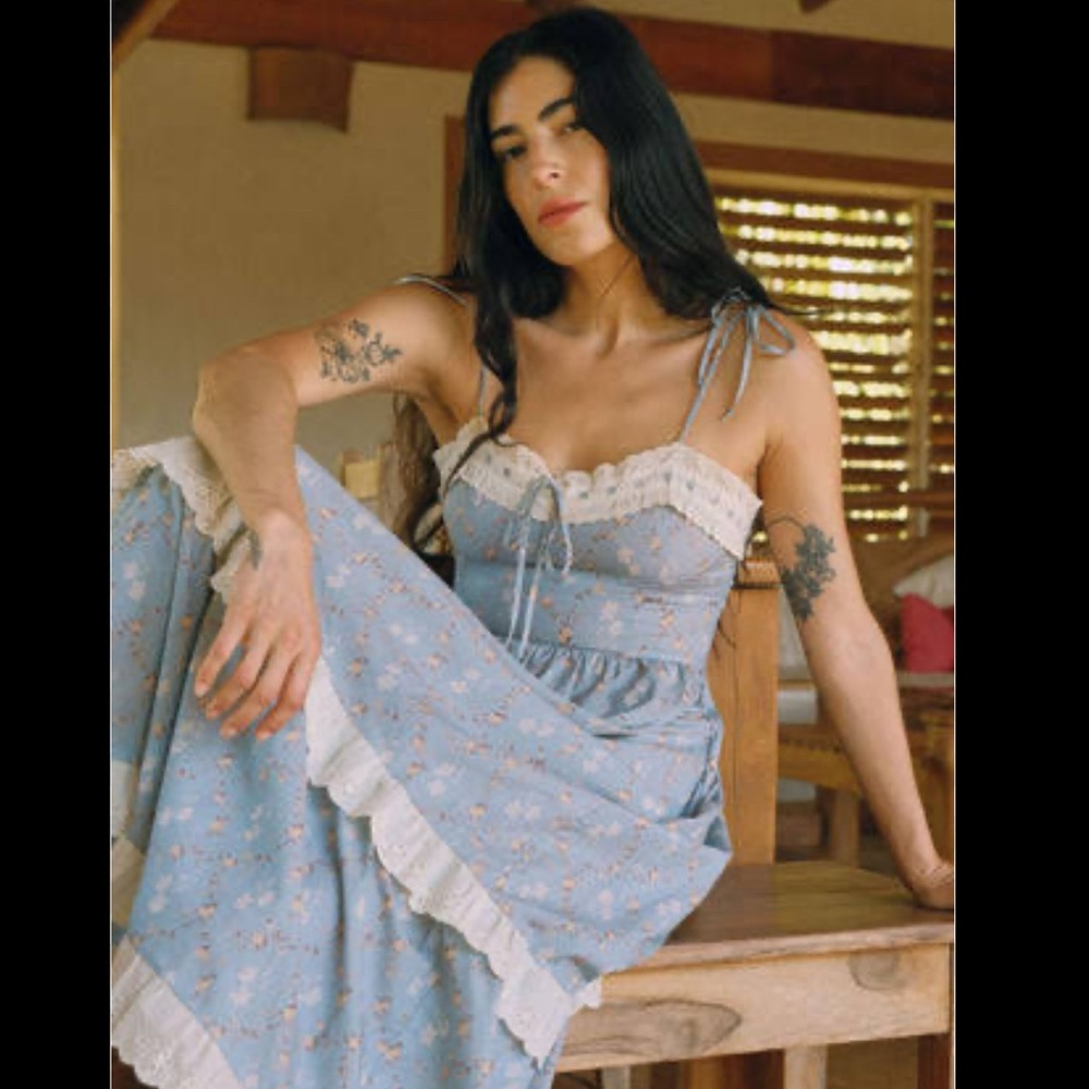 Emma dress pansy blues